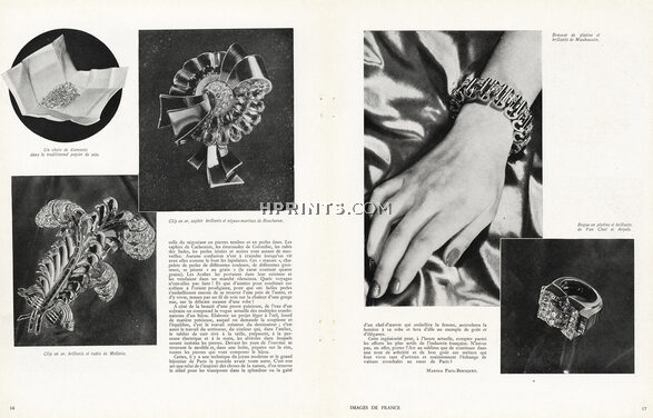 Mellerio, Boucheron, Mauboussin, Van Cleef & Arpels (Jewels) 1942 Clips, Bracelet, Ring