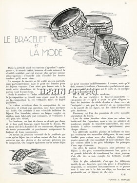 Le Bracelet et la Mode, 1934 - Dusausoy, Text by N.-S.