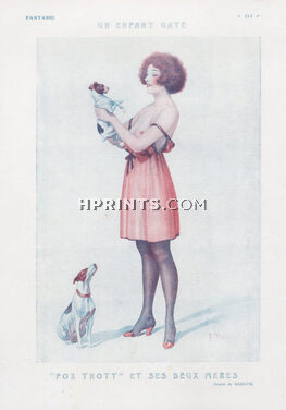 F. Rebour 1923 Fox-Trott, Sexy Girl, Dogs
