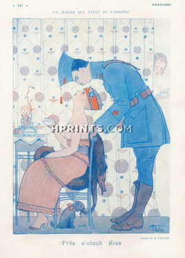 Five o'clock Kiss, 1916 - Armand Vallée Soldier
