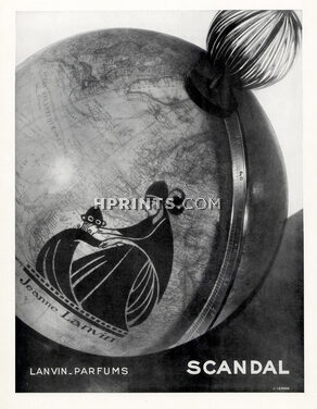 Lanvin (Perfumes) 1933 Scandal, Logo Paul Iribe, J. Lemare