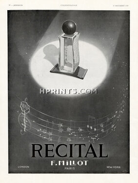 Millot (Perfumes) 1938 Récital