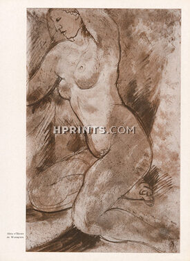 Henry de Waroquier 1947 Sépia, Nude