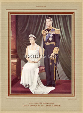 Le Roi George VI et la Reine Elizabeth 1937 Phot. Francis et Mills