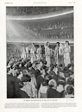 Un défilé de mannequins au Bal de la Couture, 1924 - Fashion Show Phot. J. Clair-Guyot
