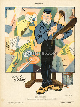 Jacques Nam 1916 Les Cubistes, Caricature, Painter