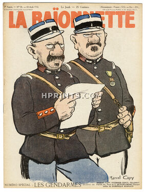 La Baïonnette 1916 N°58 Les Gendarmes, Capy, 16 pages