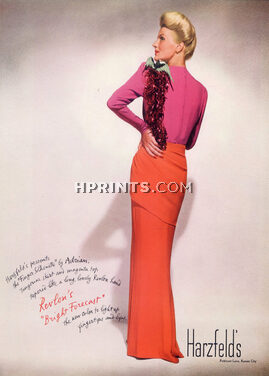 Adrian (Couture) 1943 Evening Gown