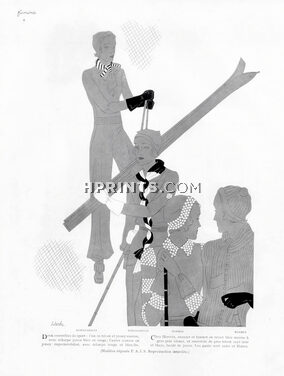 Wecla (Weclawowicz) 1932 Schiaparelli, Hermès, Skiing