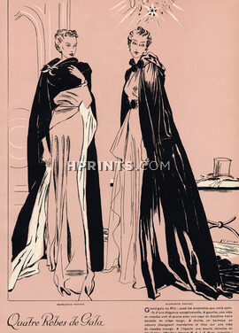 Madeleine Vionnet 1935 Robes de Gala, Evening Gown & Burnous Hotel Ritz, Demachy, Maria Guy