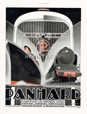 Panhard 1932 Alexis Kow, Normandie Transatlantic Liner, Train, Airplane