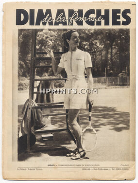 Hermès (Sportswear) Tennis 1938 Dimanches de la Femme cover, Anny Blatt, 32 pages