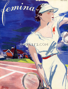 Léon Bénigni 1933 Femina Cover, Tennis