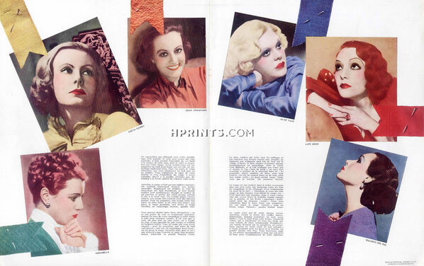 Elizabeth Arden 1935 Lipstick, Making-up, Annabella, Garbo, Crawford... Schostal