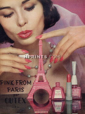Cutex 1959 Nail Polish, Pink from Paris, Eiffel Tower (L)