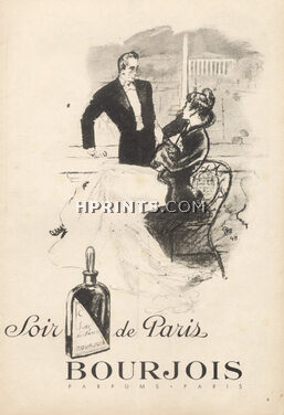 Bourjois (Perfumes) 1948 Pierre Mourgue, Soir De Paris