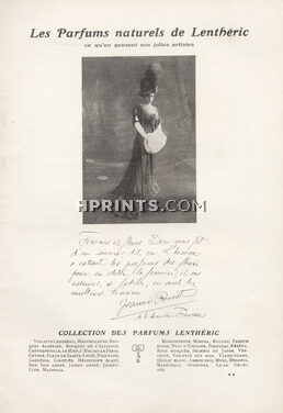Lenthéric (Perfumes) 1908 Autograph, Jeanne Provost