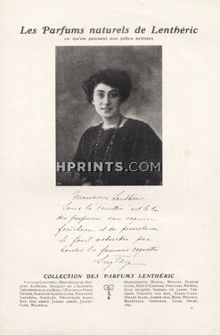 Lenthéric (Perfumes) 1908 Autograph, Portrait