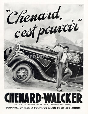 Chenard & Walcker 1936 "Chenard, c'est pouvoir" André Dumas