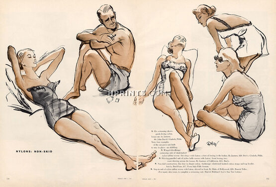 Jantzen, Gantner, Reel-Poise, Mabs 1951 Swimmear, René Bouët-Willaumez