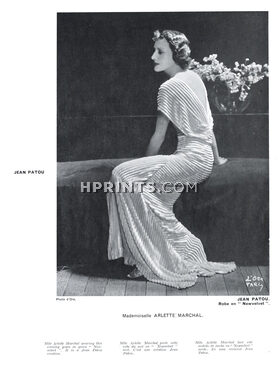Jean Patou 1934 Arlette Marchal, "Newvelvet", Photo Madame D'Ora