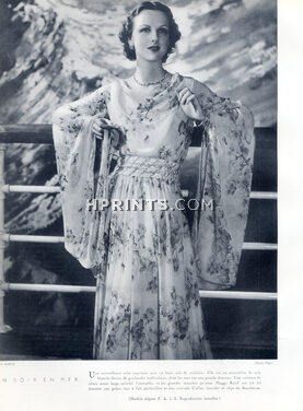Maggy Rouff (Couture) 1935 Dress for cruise, Pap studio