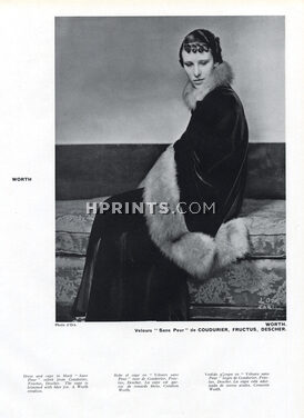 Worth 1934 Dress and Cape in black