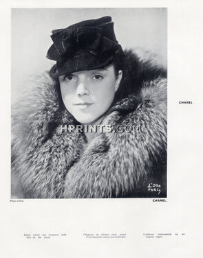 Chanel (Millinery) 1934 Madame D'Ora