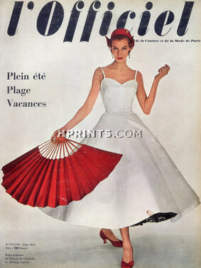Hubert de Givenchy 1953 Robe à danser, L'Officiel Cover