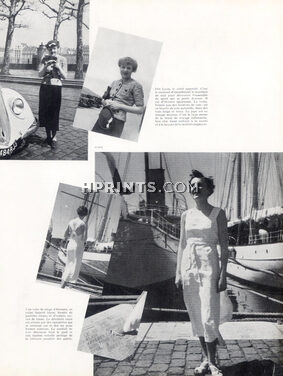 Hermès 1935 Jacket, beach dress, Sandal, Swimwear, 3 illustrated pages, 3 pages
