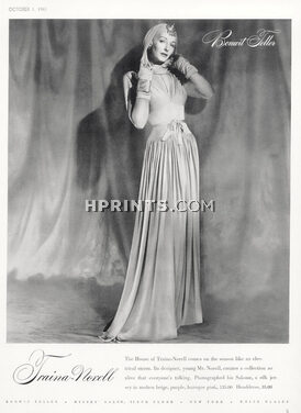 Traina Norell (Couture) 1941 Evening Gown