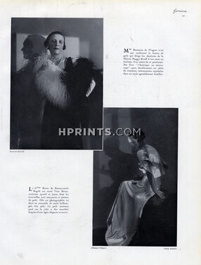 Véra Boréa (Couture) 1933 Comtesse Borea de Buzzaccarini Regoli & Mme Besançon Wagner (Maggy Rouff)