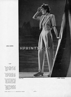 Véra Boréa (Couture) 1939 For the beach, beachwear, Studio Dax