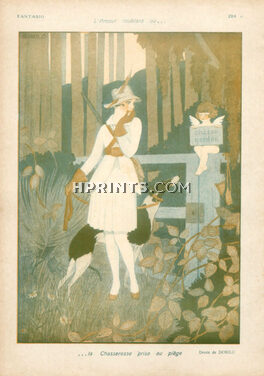 Donilo 1917 ''L'Amour roublard...'' Huntress, Angel, Sighthound