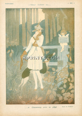 Donilo 1917 ''L'Amour roublard...'' Huntress, Angel, Sighthound