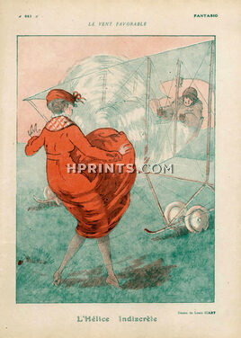 Louis Icart 1916 Airplane, The indiscreet propeller