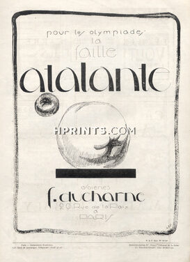 Ducharne 1923 "Pour les Olympiades" "atalante"