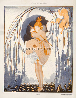 Gerda Wegener 1917 The Shower. Risqué Spring