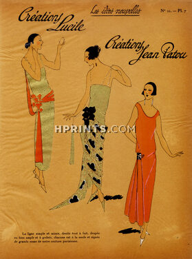 LUCILE & JEAN PATOU 1923 ''Les Idées Nouvelles de la Mode'' Fashion Art Deco Pochoir ''Tres Parisien