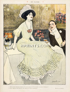 Juan Cardona 1908 "On Danse" Elegant Parisienne, Restaurant Dancing