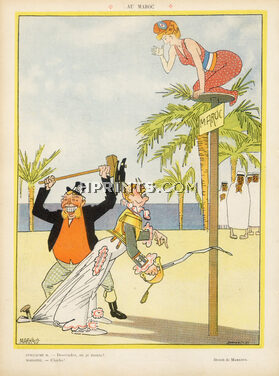 Markous 1908 "Au Maroc" Marianne & Guillaume II