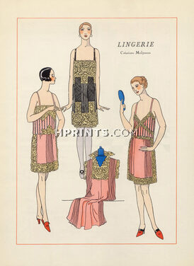 Molyneux 1926 AGB (Art Goût Beauté), nightgowns, pochoir