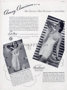 Filés Lastex (Lingerie) 1940 Burdine's, girdle, corselette