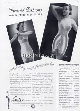 Filés Lastex (Lingerie) 1940 Formold Fashions, girdle