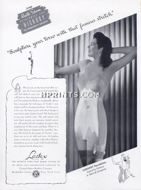 Hickory (A. Stein & Compagny) 1940 "Luranet foundation" Lingerie, Girdle, garter belts, Filés Lastex