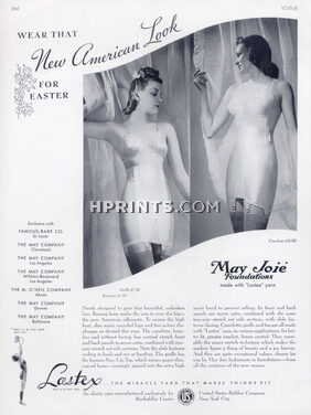 Filés Lastex (Lingerie) 1940 May Joie Foundation, girdle, corselette