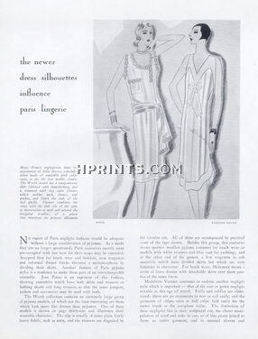 Worth & Madeleine Vionnet 1929 negligee