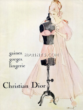 Christian Dior (Lingerie) 1965 Darnel, girdle, brassiere, negligee