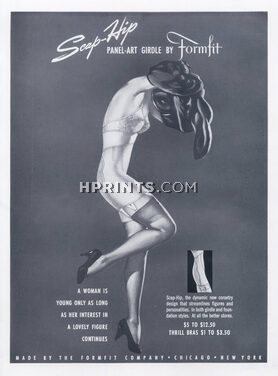 Formfit (Lingerie) 1941 Girdle, Brassiere, Stockings Hosiery