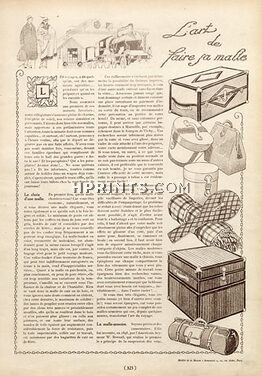 L'Art de faire sa Malle, 1914 - René Vincent, Innovation, Trunk, Text by Claude France, 4 pages